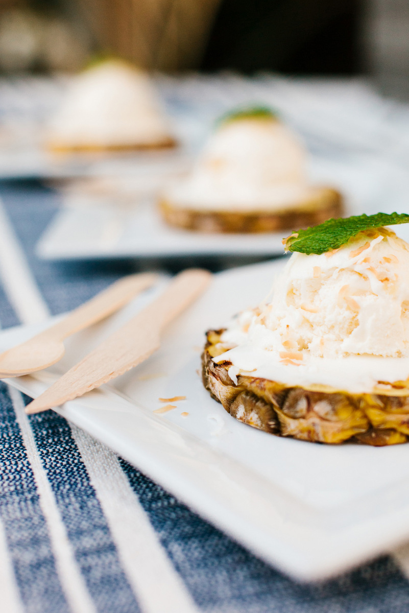 GRILLED PINEAPPLE WITH ICE CREAM...
