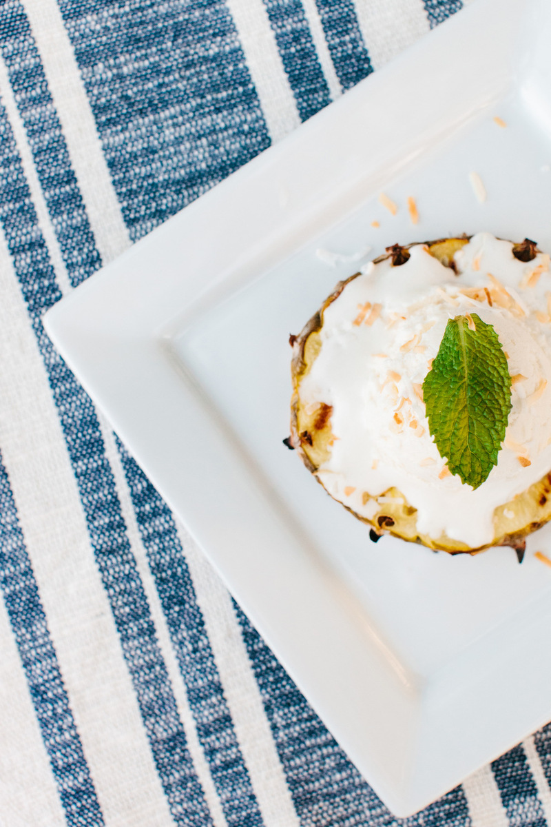 GRILLED PINEAPPLE WITH ICE CREAM...