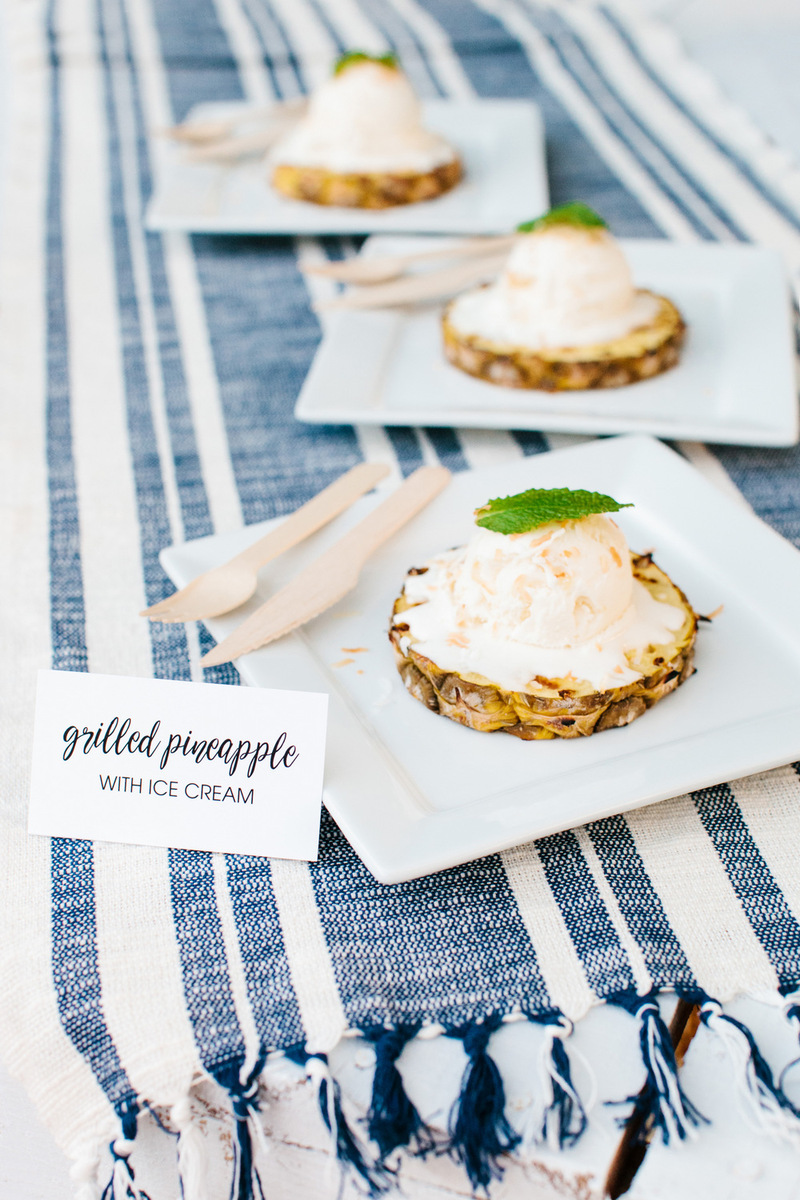 GRILLED PINEAPPLE WITH ICE CREAM...