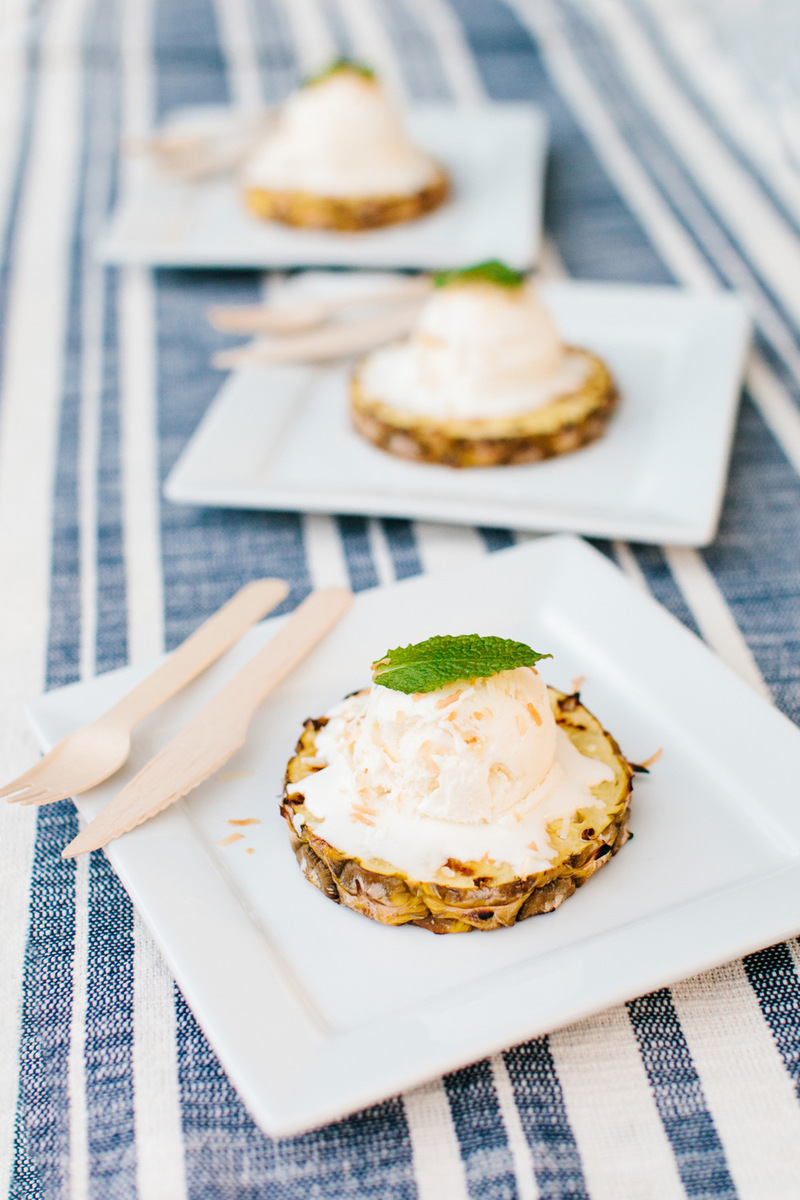 GRILLED PINEAPPLE WITH ICE CREAM...