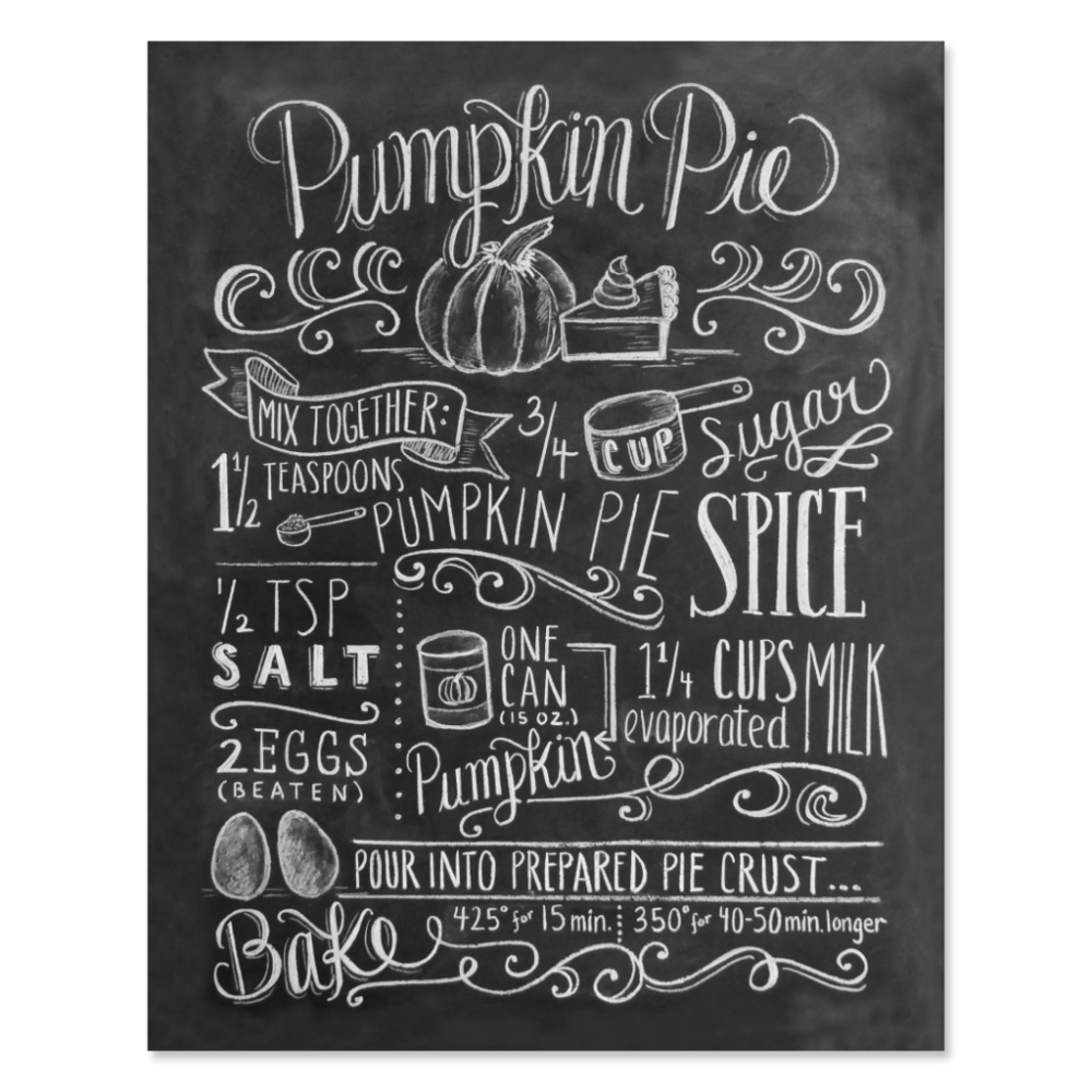 pumpkin pie print